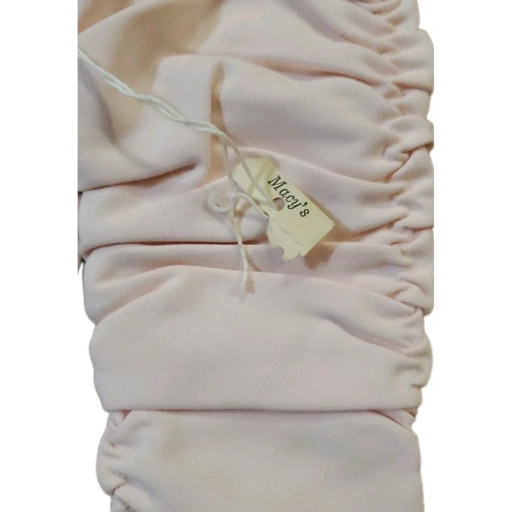 Vintage‎ Ladies Gloves 100% Nylon Light Pink Mid Arm Macys Fits 7-8
